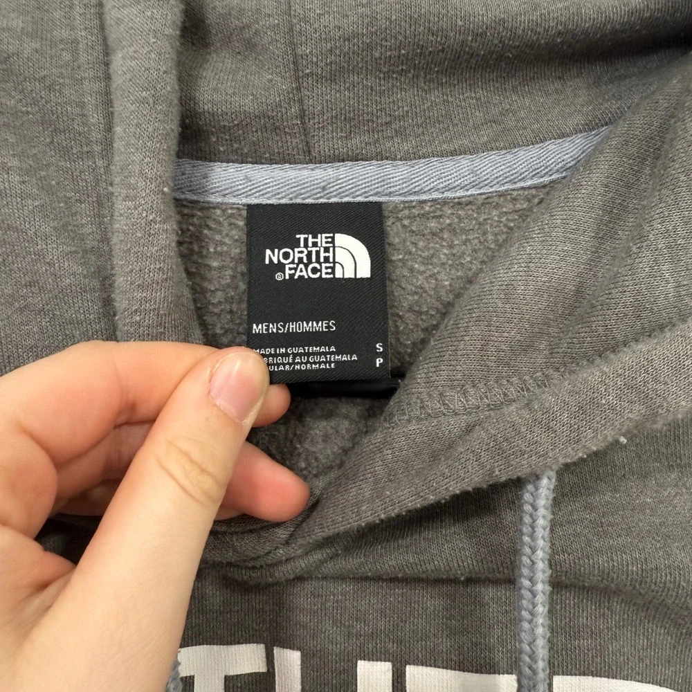 The North Face Mens Gray Logo Pullover Hoodie Sweatshirt Size Small S‎